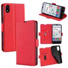 For ZTE Kantan Sumaho 4 A402ZT Ultra-thin Voltage Side Buckle Horizontal Flip Leather Phone Case(Red) - 1