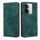 For vivo Y78T 5G / iQOO Z8x 5G RFID Anti-theft Brush Magnetic Leather Phone Case(Green) - 1