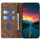 For vivo iQOO Z9 Turbo RFID Anti-theft Brush Magnetic Leather Phone Case(Brown) - 3