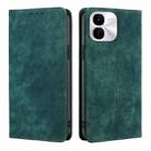 For vivo iQOO Z9x 5G RFID Anti-theft Brush Magnetic Leather Phone Case(Green) - 1