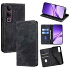 For vivo V50 Lite 5G RFID Anti-theft Brush Magnetic Leather Phone Case(Black) - 1