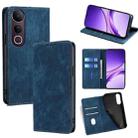 For vivo V50 Lite 5G RFID Anti-theft Brush Magnetic Leather Phone Case(Blue) - 1