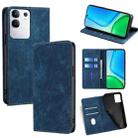 For vivo Y29 4G Global RFID Anti-theft Brush Magnetic Leather Phone Case(Blue) - 1