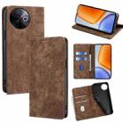 For vivo Y39 5G Global RFID Anti-theft Brush Magnetic Leather Phone Case(Brown) - 1