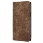 For Honor X6a 4G RFID Anti-theft Brush Magnetic Leather Phone Case(Brown) - 2
