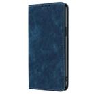 For Honor X6a 4G RFID Anti-theft Brush Magnetic Leather Phone Case(Blue) - 2