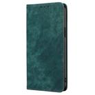 For Honor X6a 4G RFID Anti-theft Brush Magnetic Leather Phone Case(Green) - 2