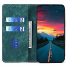 For Honor X6a 4G RFID Anti-theft Brush Magnetic Leather Phone Case(Green) - 3