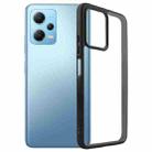 For Xiaomi Redmi Note 12 / Poco X5 5G Frosted TPU + Transparent PC Phone Case(Black) - 1