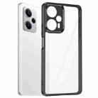 For Xiaomi Redmi Note 12 Pro+ 5G Frosted TPU + Transparent PC Phone Case(Black) - 1