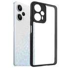 For Xiaomi Redmi Note 12 Turbo Frosted TPU + Transparent PC Phone Case(Black) - 1