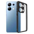 For Xiaomi Redmi Note 13 Pro 4G Frosted TPU + Transparent PC Phone Case(Black) - 1