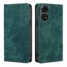 For ZTE Anshin Family RFID Anti-theft Brush Magnetic Leather Phone Case(Green) - 1