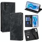 For ZTE nubia S 5G A403ZT RFID Anti-theft Brush Magnetic Leather Phone Case(Black) - 1