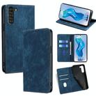 For ZTE nubia S 5G A403ZT RFID Anti-theft Brush Magnetic Leather Phone Case(Blue) - 1