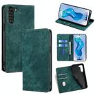 For ZTE nubia S 5G A403ZT RFID Anti-theft Brush Magnetic Leather Phone Case(Green) - 1