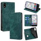 For ZTE Kantan Sumaho 4 A402ZT RFID Anti-theft Brush Magnetic Leather Phone Case(Green) - 1
