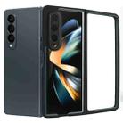 For Samsung Galaxy Z Fold4 Frosted TPU + Transparent PC Phone Case(Black) - 1