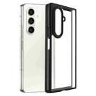 For Samsung Galaxy Z Fold7 Frosted TPU + Transparent PC Phone Case(Black) - 1