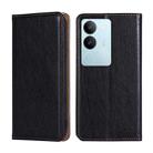 For vivo S17 5G / S17 Pro 5G Gloss Oil Solid Color Magnetic Leather Phone Case(Black) - 1