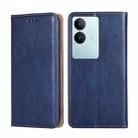 For vivo S17 5G / S17 Pro 5G Gloss Oil Solid Color Magnetic Leather Phone Case(Blue) - 1