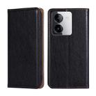 For vivo Y78T 5G / iQOO Z8x 5G Gloss Oil Solid Color Magnetic Leather Phone Case(Black) - 1