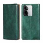 For vivo Y78T 5G / iQOO Z8x 5G Gloss Oil Solid Color Magnetic Leather Phone Case(Green) - 1