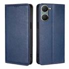 For vivo Y03 4G Gloss Oil Solid Color Magnetic Leather Phone Case(Blue) - 1