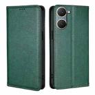 For vivo Y03 4G Gloss Oil Solid Color Magnetic Leather Phone Case(Green) - 1