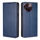 For vivo V30e 5G Global Gloss Oil Solid Color Magnetic Leather Phone Case(Blue) - 1