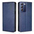 For vivo Y100 5G IDN Gloss Oil Solid Color Magnetic Leather Phone Case(Blue) - 1