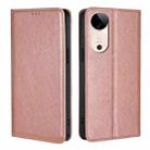 For vivo S19 Gloss Oil Solid Color Magnetic Leather Phone Case(Rose Gold) - 1