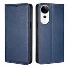 For vivo S19 Pro Gloss Oil Solid Color Magnetic Leather Phone Case(Blue) - 1