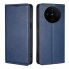 For vivo X100s Gloss Oil Solid Color Magnetic Leather Phone Case(Blue) - 1