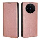 For vivo X100s Gloss Oil Solid Color Magnetic Leather Phone Case(Rose Gold) - 1