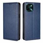 For vivo Y28 4G Gloss Oil Solid Color Magnetic Leather Phone Case(Blue) - 1