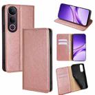 For vivo V50 Lite 5G Gloss Oil Solid Color Magnetic Leather Phone Case(Rose Gold) - 1