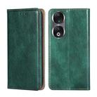 For Honor 90 5G Gloss Oil Solid Color Magnetic Leather Phone Case(Green) - 1