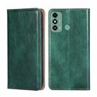For ZTE Blade A53 4G Gloss Oil Solid Color Magnetic Leather Phone Case(Green) - 1
