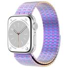 For Apple Watch 8 45mm Magnetic Buckle Stainless Steel Metal Watch Band(Colorful) - 1