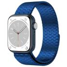 For Apple Watch SE 44mm Magnetic Buckle Stainless Steel Metal Watch Band(Blue) - 1