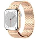 For Apple Watch SE 2023 44mm Magnetic Buckle Stainless Steel Metal Watch Band(Rose Gold) - 1