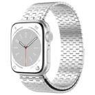 For Apple Watch 9 41mm Magnetic Buckle Stainless Steel Metal Watch Band(Silver) - 1