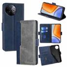 For vivo Y39 5G Global Contrast Color Side Buckle Leather Phone Case(Blue + Grey) - 1