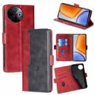 For vivo Y39 5G Global Contrast Color Side Buckle Leather Phone Case(Red + Black) - 1