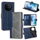 For vivo X200s 5G Contrast Color Side Buckle Leather Phone Case(Blue + Grey) - 1