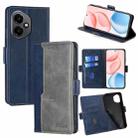 For Honor 400 Global 156.5mm Contrast Color Side Buckle Leather Phone Case(Blue + Grey) - 1