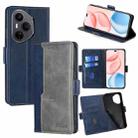 For Honor 400 Pro Global 160.8mm Contrast Color Side Buckle Leather Phone Case(Blue + Grey) - 1