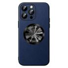 For iPhone 15 Pro Max SULADA Microfiber Leather MagSafe Magnetic Phone Case(Blue) - 1