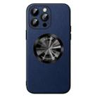 For iPhone 15 Pro SULADA Microfiber Leather MagSafe Magnetic Phone Case(Blue) - 1